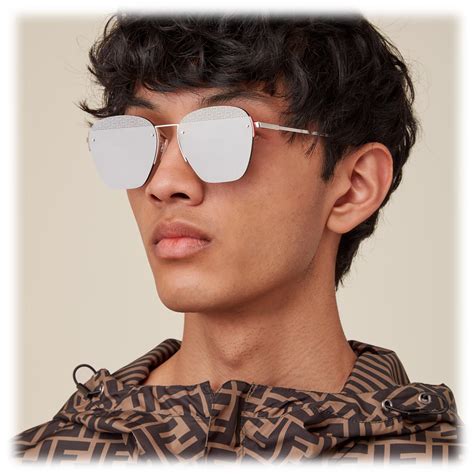 fendi sunglasses rounddhgate|fendi rimless sunglasses.